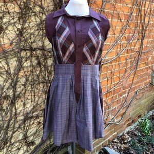 Intersect Dress Maroon EMBODY Upcycled Cotton